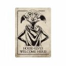 Tin sign 15x21cm - Harry Potter - House-Elves Welcome...