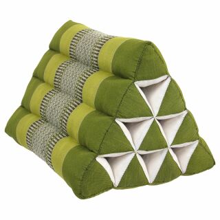 Triangular Pillow - Thai Cushion - green