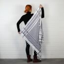 Kufiya - Keffiyeh - blanco - gris - Pañuelo de Arafat