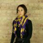 Kufiya - purple - yellow - Shemagh - Arafat scarf