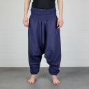 Pantaloni harem - pantaloni di Aladdin larghi Goa - modello 01 - uni - blu scuro