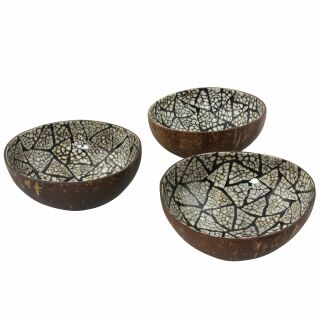 Coconut Bowl - Jewellery Bowl - Mosaic - white