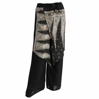 Harem Pants - Aladin Pants - Model 03 - Pattern 01 - black