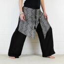 Haremshose - Pluderhose - Aladinhose - Modell 03 - Muster 03 - schwarz
