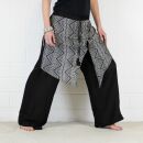 Haremshose - Pluderhose - Aladinhose - Modell 03 - Muster 03 - schwarz