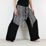 Haremshose - Pluderhose - Aladinhose - Modell 03 - Muster 03 - schwarz