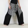 Haremshose - Pluderhose - Aladinhose - Modell 03 - Muster 03 - schwarz