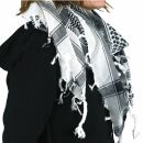 Kufiya - Keffiyeh - blanco - negro - Pañuelo de Arafat