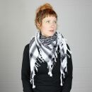 Kufiya - white - black - Shemagh - Arafat scarf