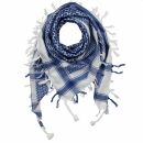 Kufiya - Keffiyeh - blanco - azul - Pañuelo de Arafat