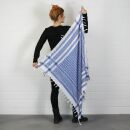 Kufiya - white - blue - Shemagh - Arafat scarf