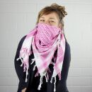 Kufiya - white - pink - Shemagh - Arafat scarf