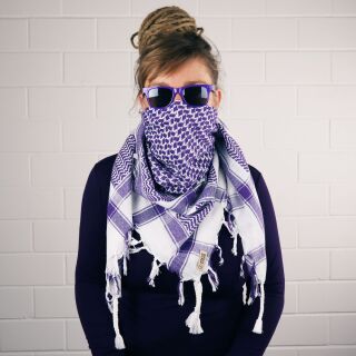 Kufiya white purple Shemagh Arafat scarf, 11,95 €