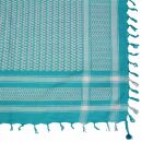 Kufiya - turquoise - white - Shemagh - Arafat scarf