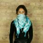 Kufiya - turquoise - white - Shemagh - Arafat scarf