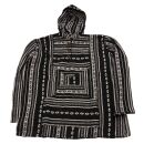 Poncho - Jersey - Ethno - negro-blanco
