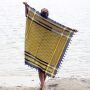 Kufiya - Keffiyeh - negro - amarillo - Pañuelo de Arafat