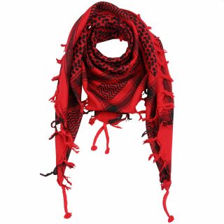Kufiya - red - black - Shemagh - Arafat scarf