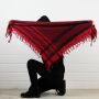 Kufiya - red - black - Shemagh - Arafat scarf