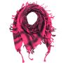 Kufiya - Keffiyeh - rosa fucsia - negro - Pañuelo de Arafat
