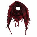 Kufiya - red-bordeaux - black - Shemagh - Arafat scarf