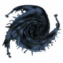 Kufiya - Keffiyeh - gris-azul oscuro - negro -...