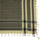 Kufiya - beige - black - Shemagh - Arafat scarf