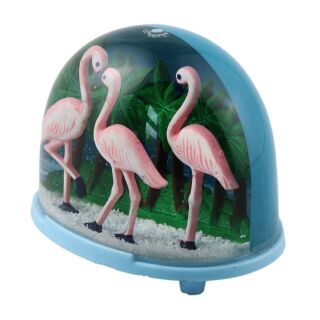 3D Pop-up Schneekugel Grußkarte 'Flamingos' – Für Jeden Anlass, 12,7 Cm Hoch