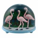 Schneekugel - Sch&uuml;ttelkugel - Flamingo