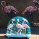 Schneekugel - Schüttelkugel - Flamingo