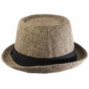Trilby Hat - Fedora - brown - black