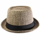 Trilby Hat - Fedora - brown - black