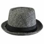 Trilby Hat - Fedora - black - white