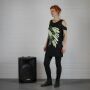 Tank Top mit Cut Outs - Minikleid - Cold Shoulder - Totenkopf - Indianer - schwarz