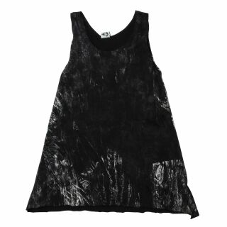Tank Top - Mini Dress with little Pocket - Used Look - Stonewashed - black