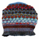Gorra de lana - beanie - Estampado 01 - rojo-azul