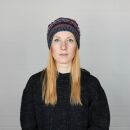 Woolen Hat - Beanie - Pattern 01 - knitted - red-blue