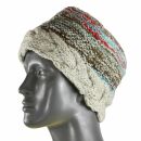 Woolen Hat - Beanie - striped - white-multicoloured