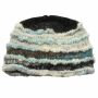 Woolen Hat - Beanie - striped - white-blue - Winter Shades