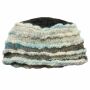 Woolen Hat - Beanie - striped - white-blue - Winter Shades