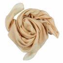 Sciarpa di cotone - marrone-beige - foulard quadrato
