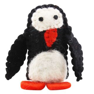 Fingerpuppe aus Filz - Pinguin - Finger Püppchen