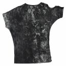 Shirt with Cut Out right - Used Look - Stonewashed - black