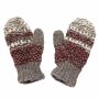 Mittens - knitted gloves - Wool - red-white