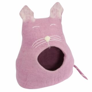 Cat bed - puppy beds - cat igloo - cat cave - Sleepy Cat - pink
