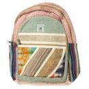 Backpack - Hemp - Model 03 - beige-multicoloured
