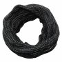Sciarpa Infinity - scaldacollo - Sciarpa ad anello - bianco-nero - 66 cm