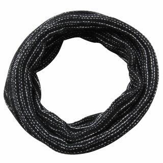 Bufanda Infinity - Bufanda de tubo - Bufanda de bucle - negro-blanco - 33 cm