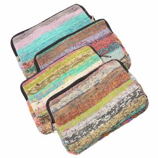 Tasca con zip - borsa per cosmetici - borsa per articoli da toeletta - riciclaggio - commercio equo e solidale