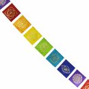 Gebetsfahne - Flagge - Sieben Chakras - bunt - Chakrafarben - ca. 10,5 x 10,5 cm
